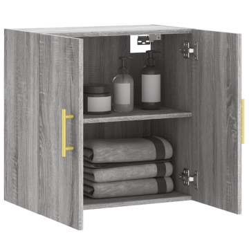 Dulap de perete, gri sonoma, 60x31x60 cm, lemn compozit - Img 4