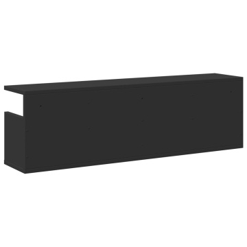 Dulap de perete, negru, 100x20x30 cm, lemn prelucrat - Img 5
