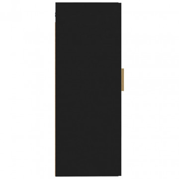 Dulap de perete, negru, 35x34x90 cm, lemn prelucrat - Img 5