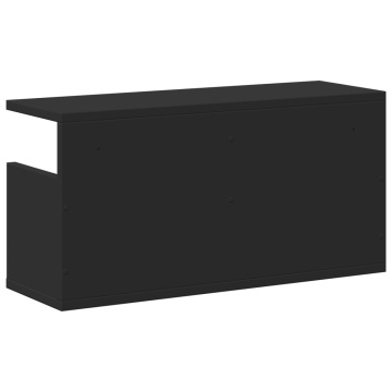 Dulap de perete, negru, 60x20x30 cm, lemn prelucrat - Img 5