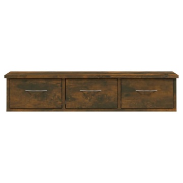 Dulap de perete stejar fumuriu 88x26x18,5 cm lemn prelucrat - Img 8