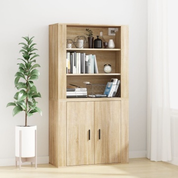 Dulap de perete, stejar sonoma, 80x33x80 cm, lemn prelucrat - Img 5