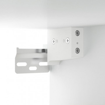 Dulap de perete suspendat, alb, 69,5x32,5x90 cm - Img 6