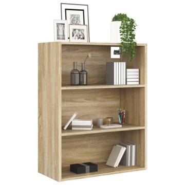 Dulap de perete suspendat, stejar sonoma, 69,5x32,5x90 cm - Img 4