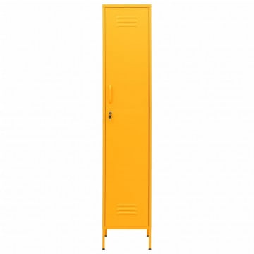Dulap de vestiar, galben muștar, 35x46x180 cm, oțel - Img 3