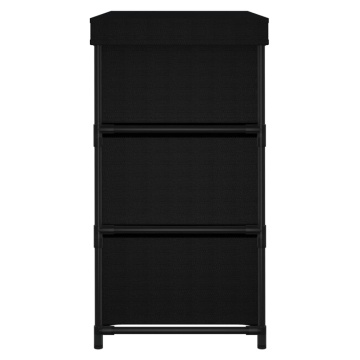 Dulap depozitare cu 6 sertare, negru, 55x29x55 cm, oțel - Img 4