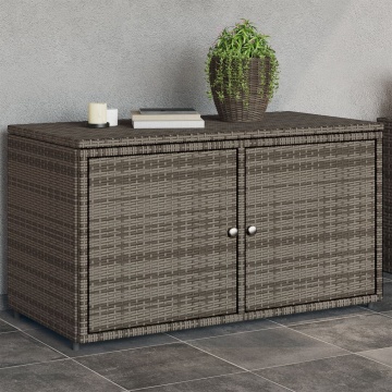 Dulap depozitare de grădină, gri, 110x55x60,5 cm, poliratan - Img 1
