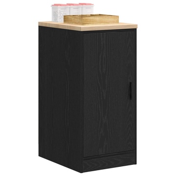 Dulap depozitare garaj negru 40x51x85 cm lemn masiv de pin - Img 1