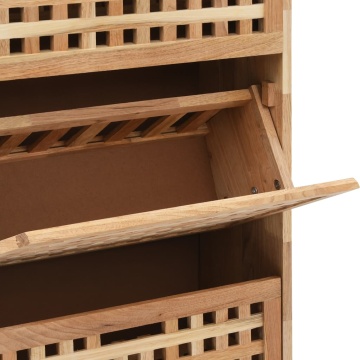 Dulap depozitare pantofi, 55 x 20 x 104 cm, lemn masiv de nuc - Img 6
