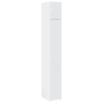 Dulap depozitare slim alb 30x42,5x225 cm lemn prelucrat - Img 2