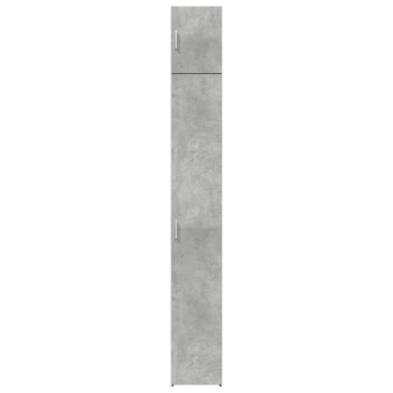 Dulap depozitare slim gri beton 30x42,5x225 cm lemn prelucrat - Img 4