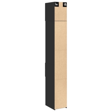 Dulap depozitare slim negru 30x42,5x225 cm lemn prelucrat - Img 7