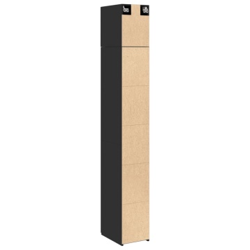 Dulap depozitare slim negru 30x42,5x225 cm lemn prelucrat - Img 7
