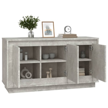 Dulap, gri beton, 102x35x55 cm, lemn prelucrat - Img 4