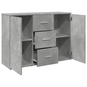 Dulap, gri beton, 90,5x29,5x65 cm, lemn prelucrat - Img 8