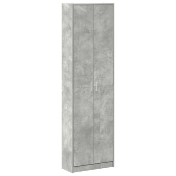 Dulap Gri Concret 55x25x189 cm din Lemn Ingineresc - Img 2