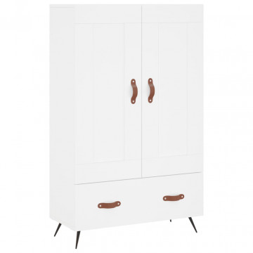 Dulap înalt, alb, 69,5x31x115 cm, lemn prelucrat - Img 2
