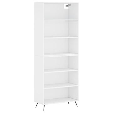 Dulap înalt, alb, 69,5x32,5x180 cm, lemn prelucrat - Img 2