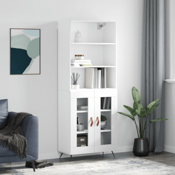 Dulap înalt, alb, 69,5x34x180 cm, lemn compozit - Img 1