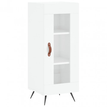 Dulap înalt, alb extralucios, 34,5x34x180 cm, lemn prelucrat - Img 6