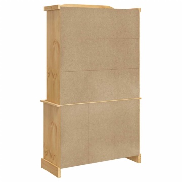 Dulap înalt Corona, maro, 112x43x196 cm, lemn masiv pin mexican - Img 6