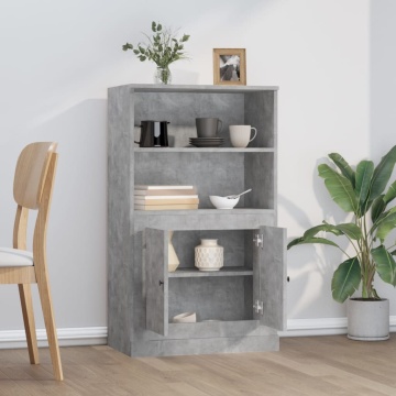 Dulap înalt, gri beton, 60x35,5x103,5 cm, lemn prelucrat - Img 3