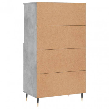 Dulap înalt, gri beton, 60x36x110 cm, lemn compozit - Img 7