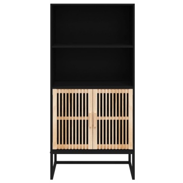 Dulap înalt, negru, 60x35x125 cm, lemn prelucrat - Img 8