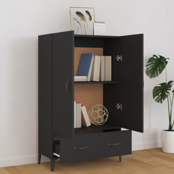 Dulap înalt, negru, 70x31x115 cm, lemn prelucrat - Img 3