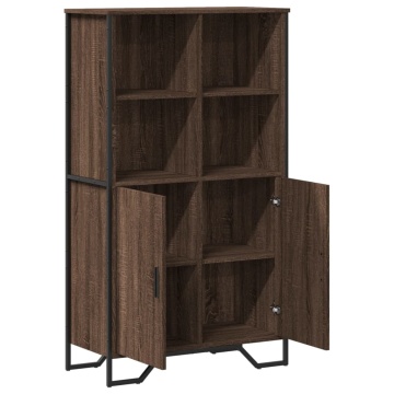 Dulap înalt, stejar maro, 79,5x35,5x137,5 cm, lemn prelucrat - Img 7