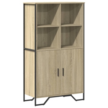 Dulap înalt, stejar sonoma, 79,5x35,5x137,5 cm, lemn prelucrat - Img 2