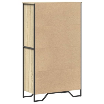 Dulap înalt, stejar sonoma, 79,5x35,5x137,5 cm, lemn prelucrat - Img 5