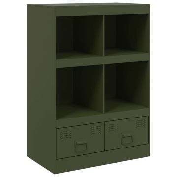 Dulap înalt verde măslină 67x39x95 cm oțel - Img 2