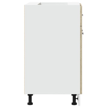 Dulap inferior cu sertar, stejar Sonoma, 60 x 46 x 81,5 cm, PAL - Img 6