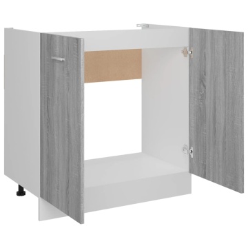 Dulap inferior de chiuvetă, gri sonoma, 80x46x81,5 cm, lemn - Img 6