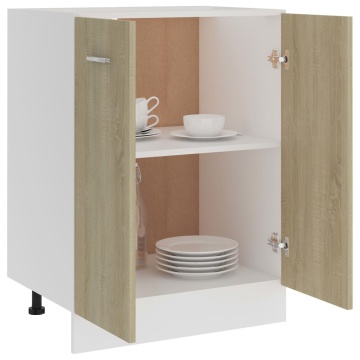 Dulap inferior, stejar sonoma, 60x46x81,5 cm, lemn prelucrat - Img 4