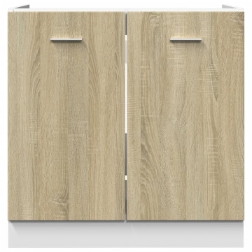 Dulap inferior, stejar sonoma, 80x46x81,5 cm, lemn prelucrat - Img 8