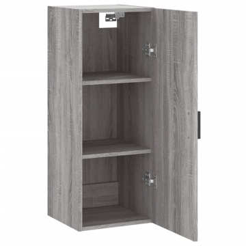 Dulap montat pe perete, gri sonoma, 34,5x34x90 cm - Img 5