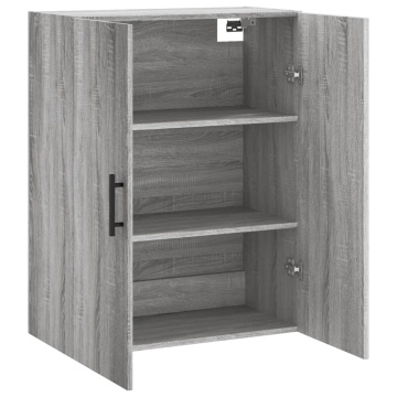 Dulap montat pe perete, gri sonoma, 69,5x34x90 cm - Img 5