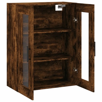 Dulap montat pe perete, stejar fumuriu, 69,5x34x90 cm - Img 5