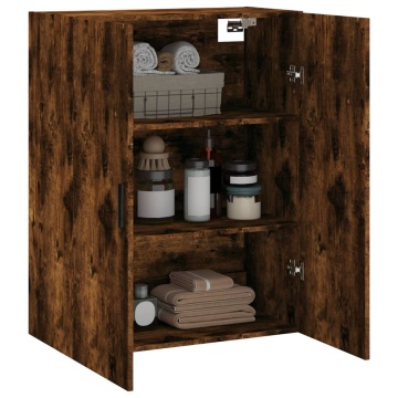 Dulap montat pe perete, stejar fumuriu, 69,5x34x90 cm - Img 8