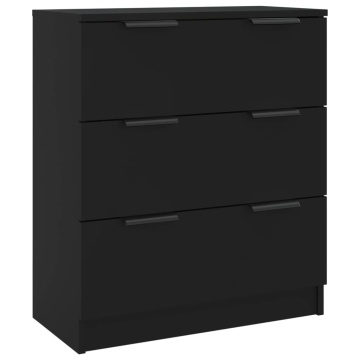 Dulap, negru, 60x30x70 cm, lemn prelucrat - Img 2