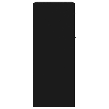 Dulap, negru, 60x30x75 cm, lemn prelucrat - Img 7