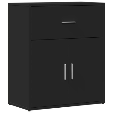 Dulap, negru, 60x31x70 cm, lemn prelucrat - Img 2