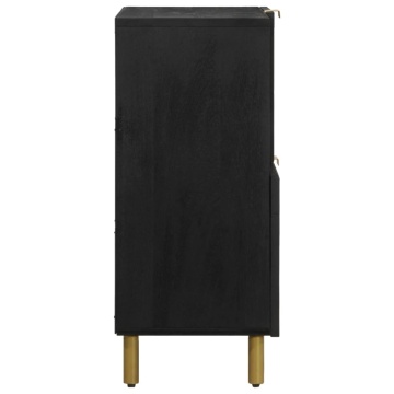 Dulap, negru, 80x33x75 cm, lemn prelucrat - Img 4