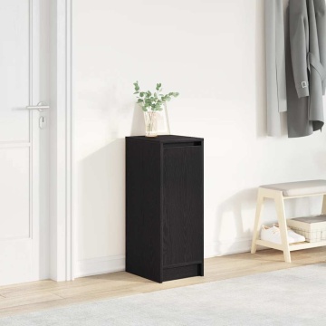 Dulap Pantofi Stejar Negru 29,5x34x76 cm Lemn prelucrat - Img 1