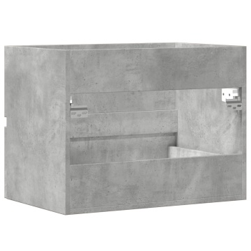 Dulap pentru baie, gri beton, 60x38,5x45 cm, lemn prelucrat - Img 5