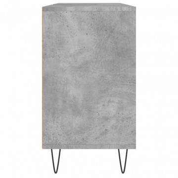Dulap pentru baie, gri beton, 80x33x60 cm, lemn compozit - Img 6