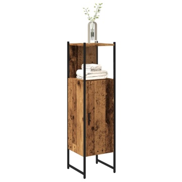 Dulap pentru baie, lemn vechi, 33x33x120,5 cm, lemn prelucrat - Img 3