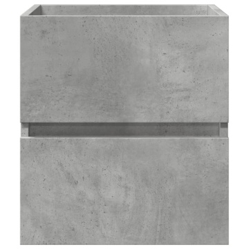 Dulap pentru chiuvetă, gri beton, 41x38,5x45 cm, PAL - Img 4